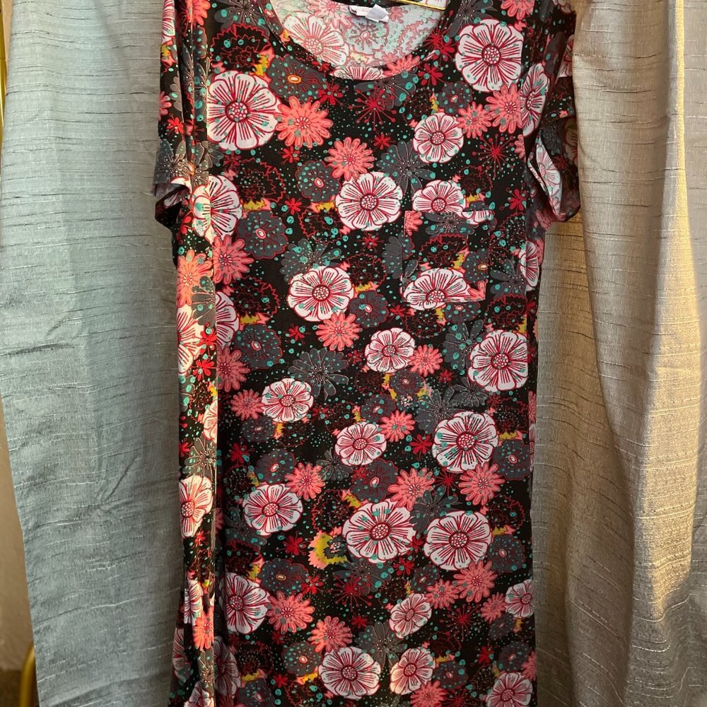 Lula Roe Summer Flower Dress Women's with Pocket-XL